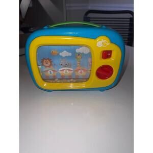 Playgo Vintage Musical TV Wind Up Toy Animal Train Moving Screen Lullaby (P)